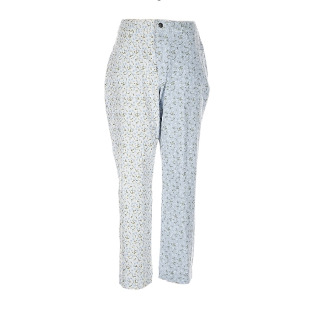 Hollister Pants Ultra High Rise Stretch Mom Floral Colorblock Two-Toned Small